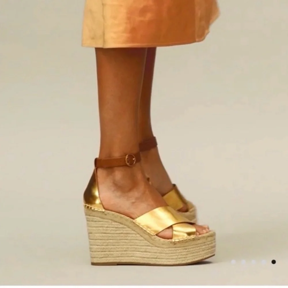 Tory Burch Selby Wedge Platform Espadrille Sandals size 6.5
